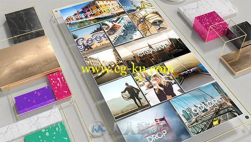 时尚创意优雅照片墙展示幻灯片相册动画AE模板Videohive Stylish Photo Gallery Sl的图片2