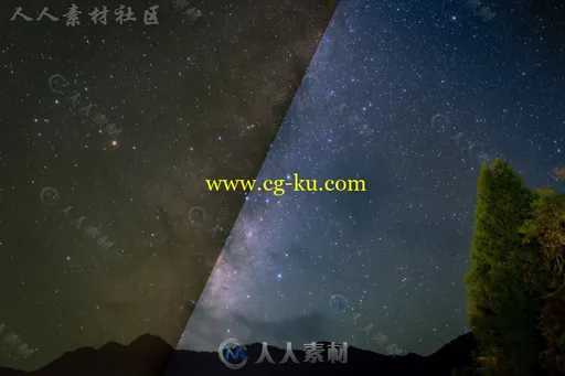 美丽的夜晚星空银河Lightroom预设的图片4