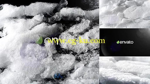 美丽神奇雪块融化标志显示LOGO演绎AE模板 Videohive Logo Snowbreak 14662579的图片1