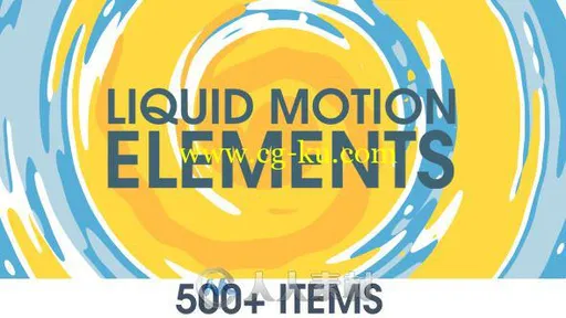 独特的丰富多彩的液体运动MG元素AE模板 Videohive Liquid Motion Elements 15789530的图片1