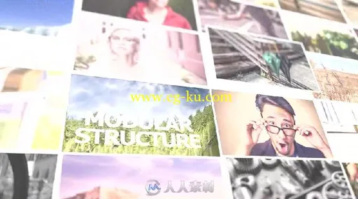 照片优雅散落平铺展示幻灯片相册动画AE模板Videohive Photo Gallery Memories 195的图片3