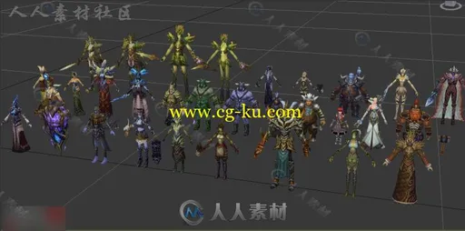 西方魔幻游戏里面的npc3D模型合辑的图片1