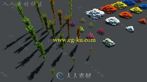 丰富多彩和活泼的水下植物环境3D模型Unity游戏素材资源的图片7