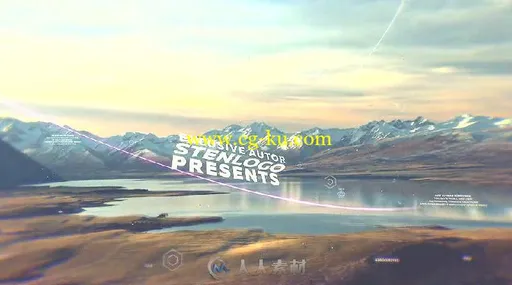 创意炫丽优雅线条标题视差幻灯片相册动画AE模板Videohive Parallax Slideshow 195的图片1