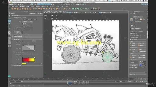 Maya卡通汽车建模实例制作视频教程 UDEMY LEARN TO MODEL A CARTOON CAR IN MAYA的图片12