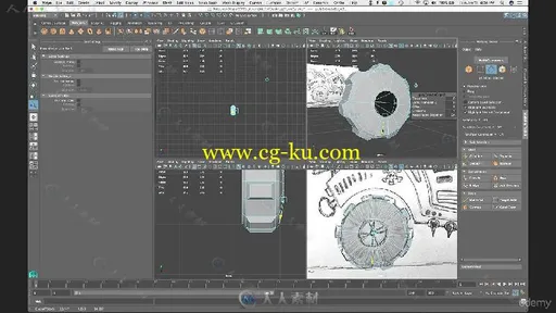 Maya卡通汽车建模实例制作视频教程 UDEMY LEARN TO MODEL A CARTOON CAR IN MAYA的图片16