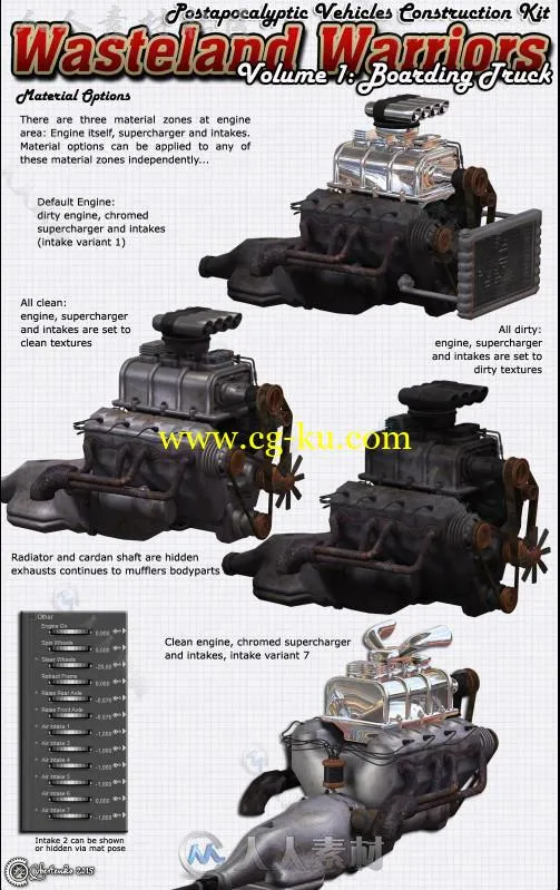 末日强大破旧的武器车辆3D模型合辑的图片2