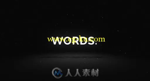 动感时尚文字展示幻灯片影视片头AE模板 Videohive Words - Media Opener 19597037的图片1