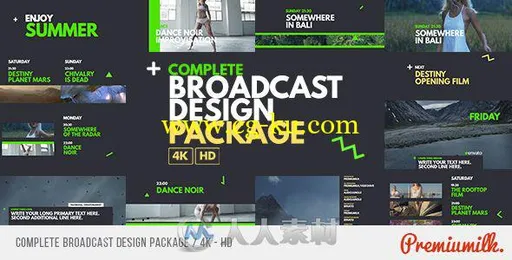 现代时尚完整电视广播视频包装AE模板 Videohive Complete Broadcast Design Packa的图片2