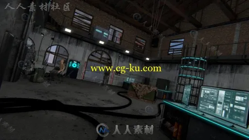 完整的未来战斗科技指挥所场景3D模型合辑的图片6