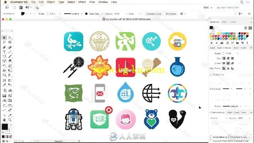 Illustrator图标图案矢量绘图技术训练视频教程 Drawing Vector Graphics Iconography的图片1