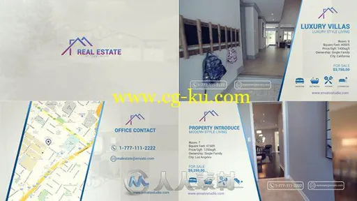 现代高端房地产室内装饰展示介绍宣传视频AE模板 Videohive Real Estate 19583673的图片1