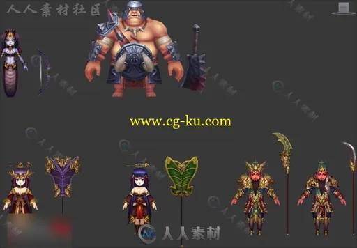 动作卡牌手游【盗梦英雄】全部角色3D模型合辑的图片7