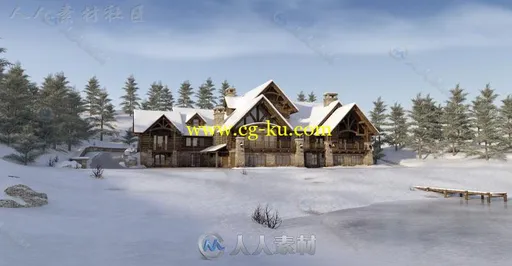 美好悠然的山区小屋场景环境3D模型合辑的图片9