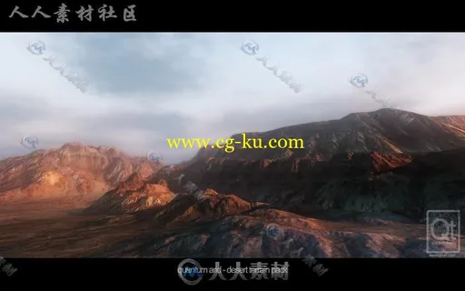 沙漠地形包风景环境3D模型Unity游戏素材资源的图片3