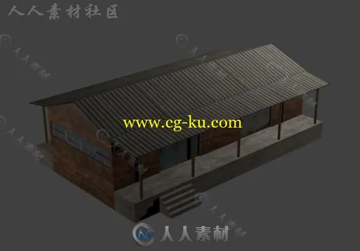 工业建筑物和道具工业环境3D模型Unity游戏素材资源的图片1