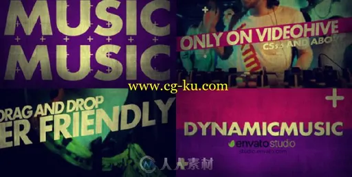 时尚动感音乐派对推广幻灯片AE模板 Videohive Music Promo 19314909的图片1