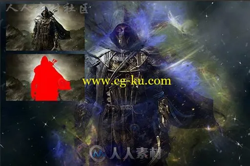 梦幻美丽多彩星系背景效果PS动作的图片2