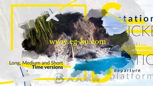 优雅的白雾散去照片显示夏季旅游幻灯片AE模板 Videohive Travel Desti的图片2