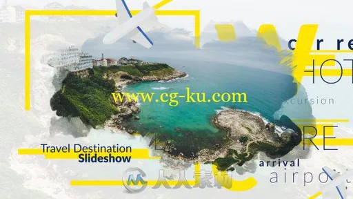 优雅的白雾散去照片显示夏季旅游幻灯片AE模板 Videohive Travel Desti的图片3