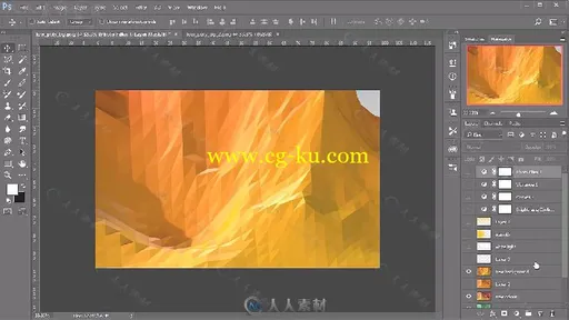 C4D与PS抽象彩色背景实例制作视频教程 TUTSPLUS CREATING LOW POLY BACKGROUNDS的图片1