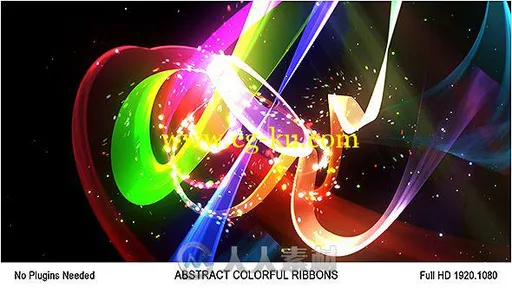 时尚抽象绚丽多彩丝带飞舞标志显示LOGO演绎AE模板Videohive Abstract Colorful Ri的图片1