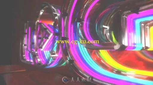 多彩绚丽三维电音霓虹灯玻璃风格LOGO演绎AE模板Videohive Neon Glass Audio React的图片3