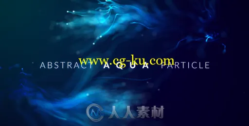 美丽简单水粒子生长文字标题动画AE模板 Videohive Abstract Aqua Particle 19650564的图片1