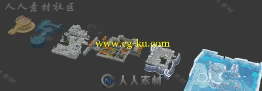 西方风格Q版幻想编年史日式魔幻风场景3D模型合集的图片2