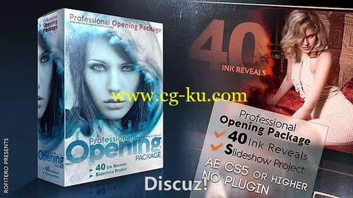 时尚水墨散开动态图片展示幻灯片影视片头AE模板Videohive Professional Opening P的图片2