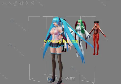 精品手游《X战娘》全套角色3D模型合集的图片11