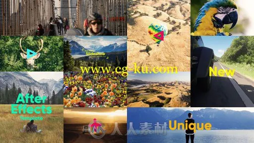 现代优雅多界面展示照片幻灯片相册动画AE模板 Videohive The Slideshow 19602605的图片1