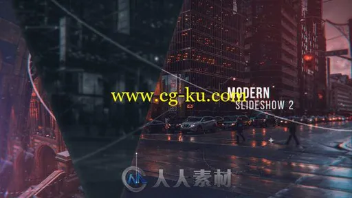 现代高科技字母线条照片优雅展示幻灯片相册动画AE模板Videohive Modern Slideshow..的图片1