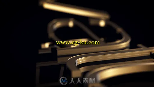 震撼大气金色三维质感标志展示LOGO演绎AE模板 Videohive Gold Logo 19695041的图片1