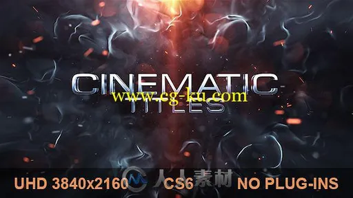 震撼史诗钢铁质感动态标题火花粒子爆炸影视开场AE模板 Videohive Cinematic Ti的图片1