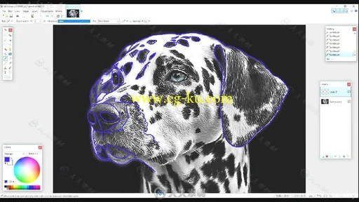 轻松数字绘画实例训练视频教程 UDEMY LEARN THE SECRET OF DIGITAL DOG PAINTINGS的图片1