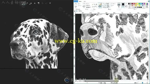 轻松数字绘画实例训练视频教程 UDEMY LEARN THE SECRET OF DIGITAL DOG PAINTINGS的图片5