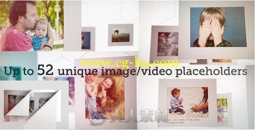 时尚白色相框家庭照片展示幻灯片相册动画AE模板Videohive White Frames Slideshow的图片1