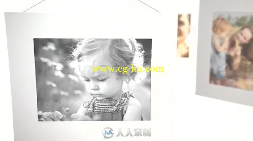 时尚白色相框家庭照片展示幻灯片相册动画AE模板Videohive White Frames Slideshow的图片3