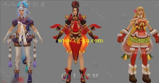 《最游记》主角MM时装3D模型的图片2