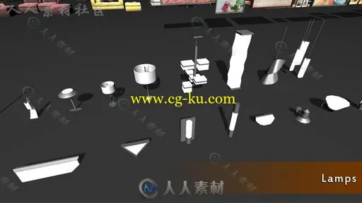 时尚的现代家具3D模型Unity游戏素材资源的图片12