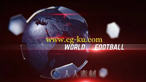 创意科技足球动画展示体育球赛开场片头AE模板 Videohive Football Opener 16950953的图片1