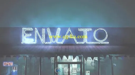 史诗般美丽的街道店铺霓虹灯标志AE模板Videohive Epic Neon in The Street 19227699的图片2