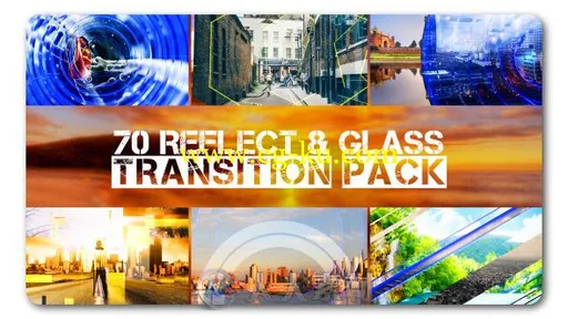 美丽优雅玻璃质感完美视觉过渡幻灯片AE模板Videohive Transition Pack Reflect N的图片3