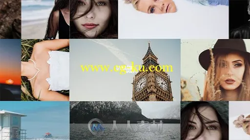 时尚动态照片多画面展示幻灯片相册动画AE模板Videohive Dynamic Photo Opener 195的图片1