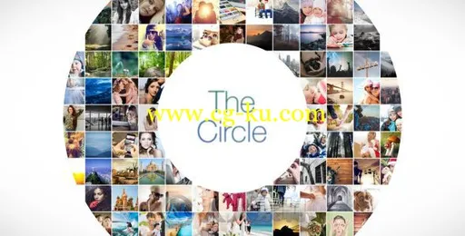 图片拼贴圆形照片墙幻灯片相册动画AE模板 Videohive The Circle Mosaic Slides的图片1