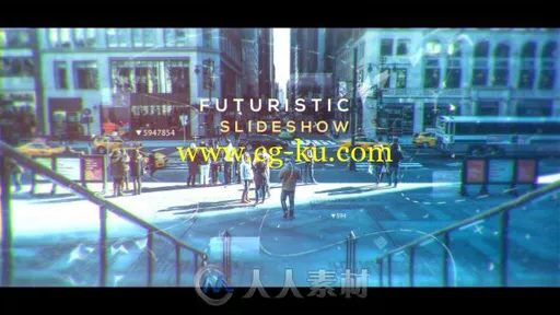 未来科技视差幻灯片城市宣传AE模板 Videohive Futuristic Slideshow 19591528的图片1