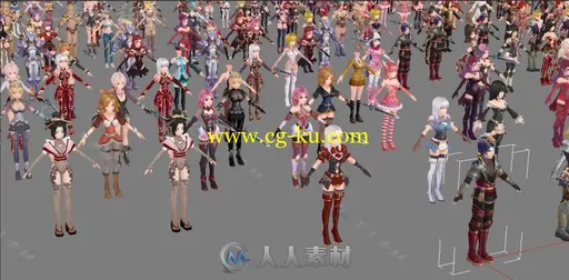 《女神大陆》上百女神角色3D模型的图片4