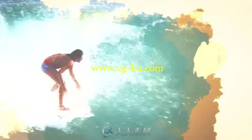 美丽的水彩油画展示动态照片幻灯片相册动画AE模板Videohive Watercolor Ink Slide的图片3