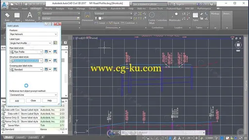 Civil 3D配置文件中标签创建技术视频教程 PLURALSIGHT LABEL CREATION FOR PROFILE的图片2